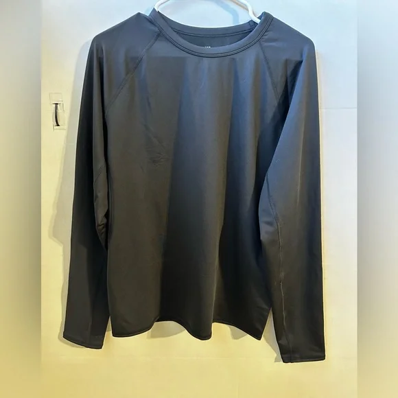 All in Motion Men's Size XL 46-48 Long Sleeve Heavyweight Thermal Black Shirt - Picture 1 of 3